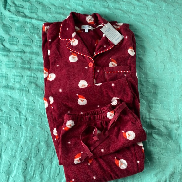 Pajamagram Santa Fleece pajamas 1X - Picture 1 of 8